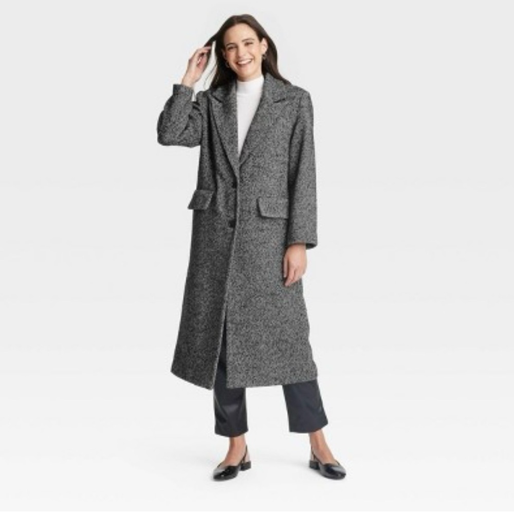 a new day Women's Charcoal Trench Coat